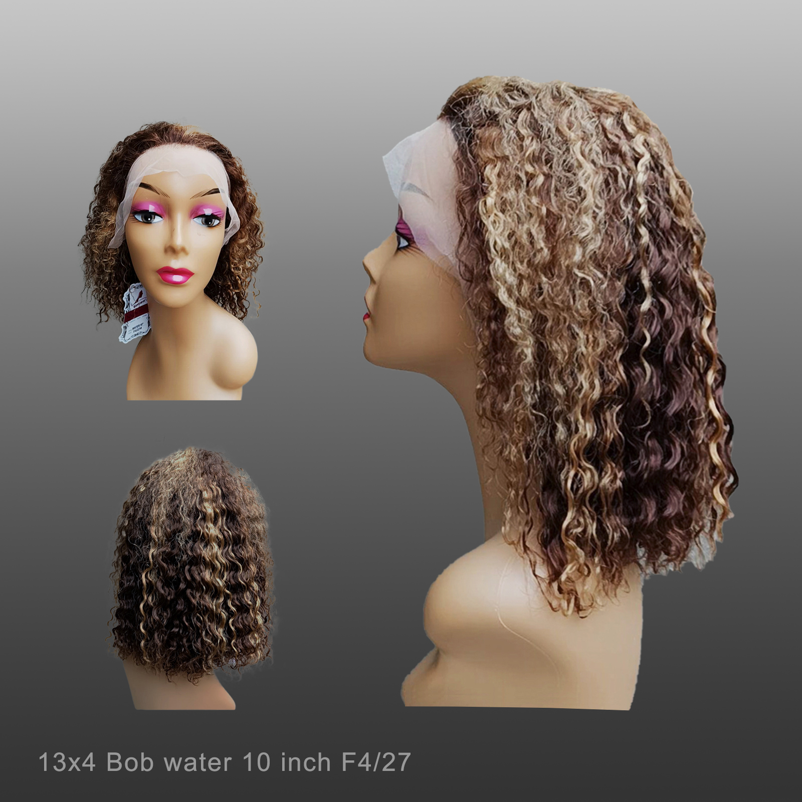 13x4 bob water wig 10 inch