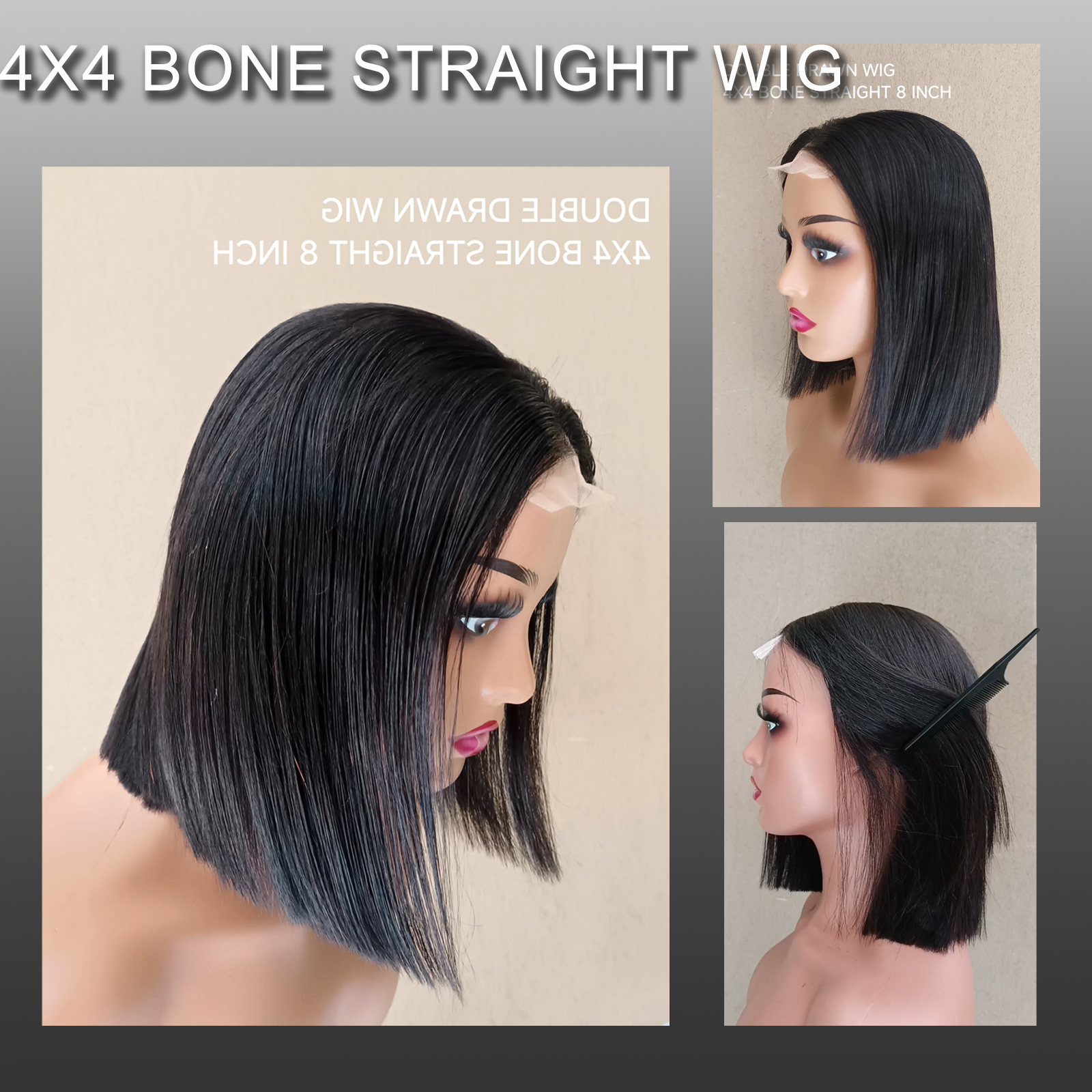 double drawn wig 4x4 sdd b-st 10 inch