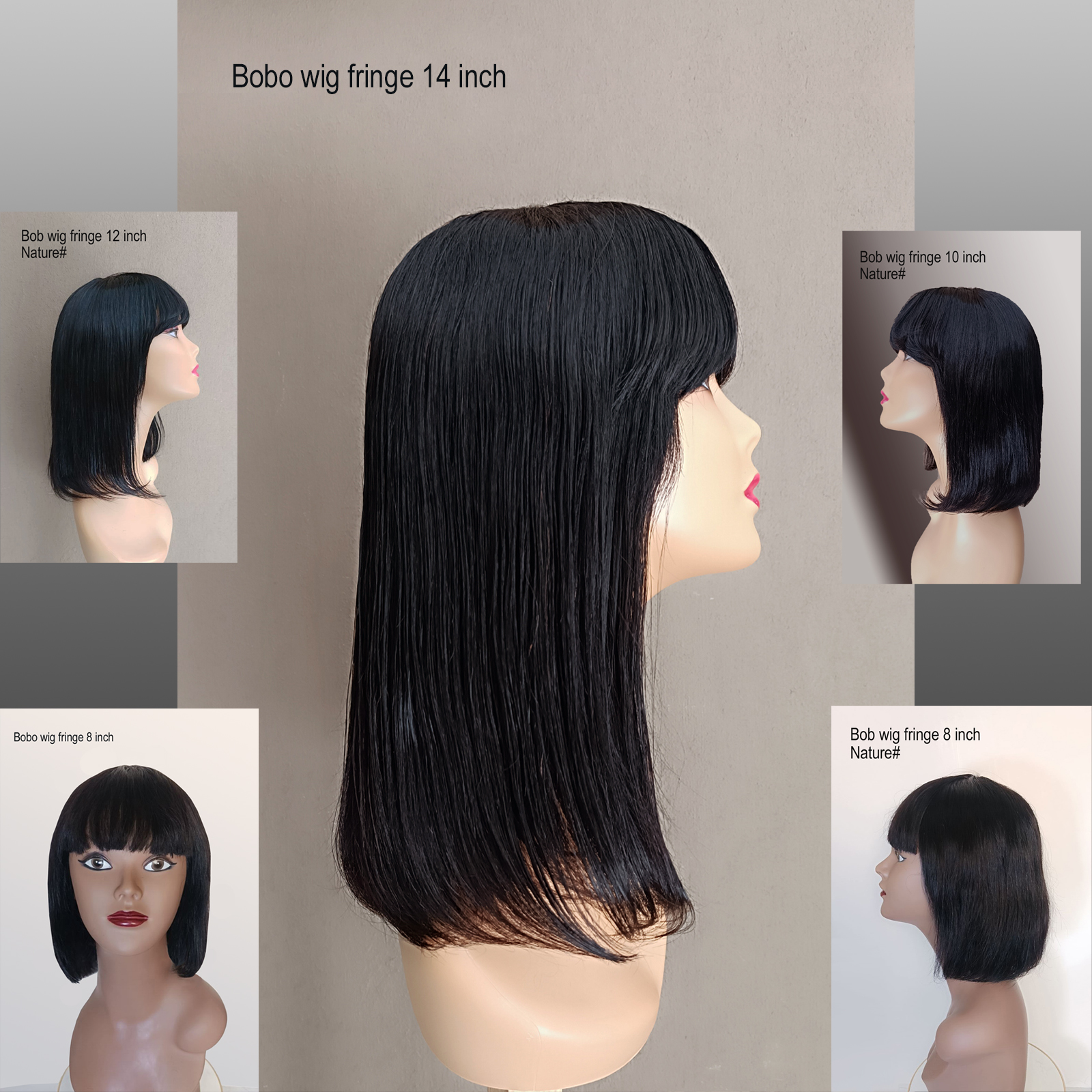 bob fringe wig inch